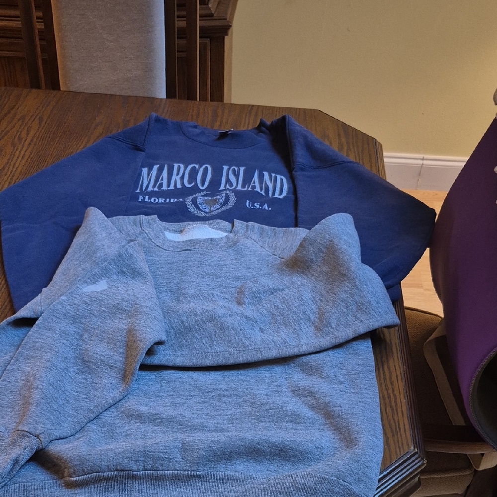 Blue Marco Island and Gray Sweatshirts